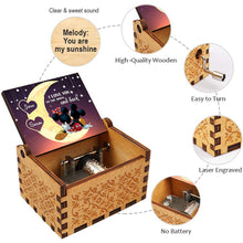 Load image into Gallery viewer, Personalized Hand Crank Music Box 'To The Moon And Back' Gift