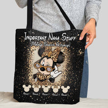 Load image into Gallery viewer, Personalized Grandma Tote Bag Funny Important Nana Stuff Gift