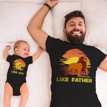 Load image into Gallery viewer, Personalized Father and Baby T-shirt Set Like Father Like Son Gift