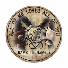 Load image into Gallery viewer, Personalized Round Wood Sign for Couples - Custom Love Decor
