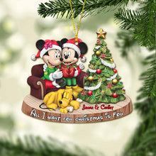 Load image into Gallery viewer, Personalized Christmas Mouse Ornament Custom Name Gift