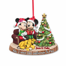 Load image into Gallery viewer, Personalized Christmas Mouse Ornament Custom Name Gift