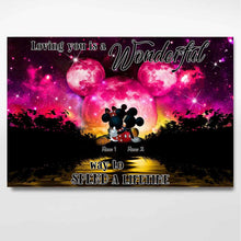 Load image into Gallery viewer, Personalized Couple Canvas Poster Loving You Gift for Anniversary