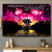 Load image into Gallery viewer, Personalized Couple Canvas Poster Loving You Gift for Anniversary