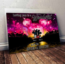 Load image into Gallery viewer, Personalized Couple Canvas Poster Loving You Gift for Anniversary