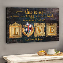 Load image into Gallery viewer, Personalized Nightmare Couple Canvas Art with Names Gift