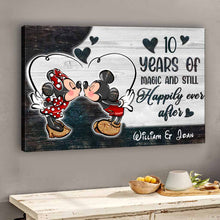 Load image into Gallery viewer, Personalized Mickey Mouse Canvas Art Gift for Couple Anniversary