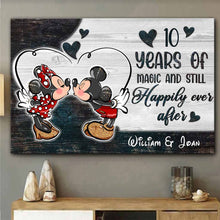 Load image into Gallery viewer, Personalized Mickey Mouse Canvas Art Gift for Couple Anniversary