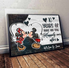 Load image into Gallery viewer, Personalized Mickey Mouse Canvas Art Gift for Couple Anniversary