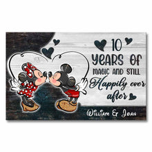 Load image into Gallery viewer, Personalized Mickey Mouse Canvas Art Gift for Couple Anniversary