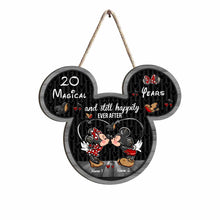 Load image into Gallery viewer, Personalized Mickey Mouse Wood Sign Custom Name Gift for Couple Anniversary