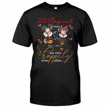 Load image into Gallery viewer, Personalized Couple T-shirt and Hoodie with Names for Anniversary Gift
