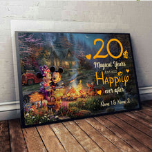Load image into Gallery viewer, Personalized Couple Mouse Poster Custom Name Gift for Anniversary