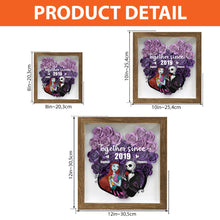 Load image into Gallery viewer, Personalized Flower Shadow Box Custom Date Gift for Couples