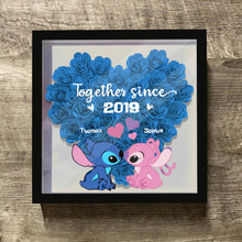 Load image into Gallery viewer, Personalized Ohana Flower Shadow Box Custom Name Gift for Anniversary