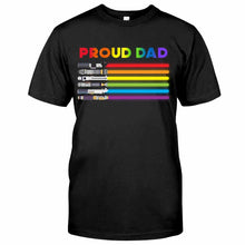 Load image into Gallery viewer, Personalized Proud Dad LGBT Support T-shirt & Hoodie Gift