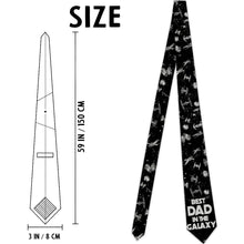 Load image into Gallery viewer, Personalized Necktie Best Dad in the Galaxy Gift for Dad