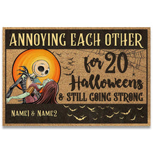 Load image into Gallery viewer, Personalized Halloween Doormat Custom Name Gift for Couples