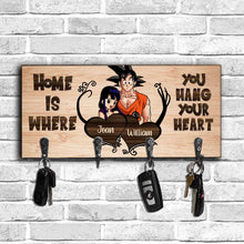 Load image into Gallery viewer, Personalized Home Is Where You Hang Key Rack with Hooks