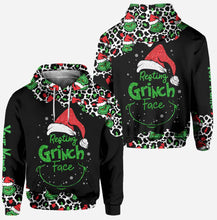 Load image into Gallery viewer, Personalized Grinch Face Hoodie and Leggings Set for Christmas