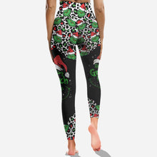 Load image into Gallery viewer, Personalized Grinch Face Hoodie and Leggings Set for Christmas