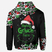 Load image into Gallery viewer, Personalized Grinch Face Hoodie and Leggings Set for Christmas