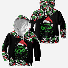 Load image into Gallery viewer, Personalized Grinch Face Hoodie and Leggings Set for Christmas