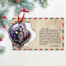 Load image into Gallery viewer, Personalized Wooden Christmas Ornament Pop Out Card for Couples