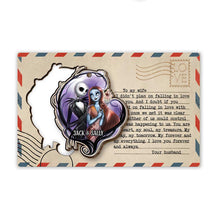 Load image into Gallery viewer, Personalized Wooden Christmas Ornament Pop Out Card for Couples