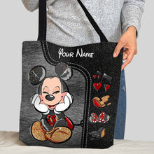Load image into Gallery viewer, Personalized Mouse Ears Tote Bag Custom Name Gift for Mom