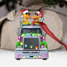 Load image into Gallery viewer, Personalized Christmas Ornament with Custom Names & Truck Design
