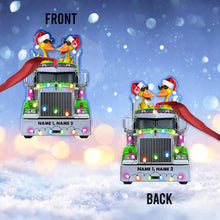 Load image into Gallery viewer, Personalized Christmas Ornament with Custom Names & Truck Design