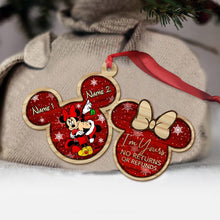 Load image into Gallery viewer, Personalized Mickey Mouse Ears Christmas Ornament Custom Names Gift