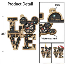 Load image into Gallery viewer, Personalized Mickey Mouse Ears Christmas Ornament Gift for Couple
