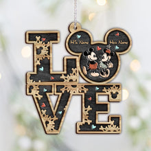 Load image into Gallery viewer, Personalized Mickey Mouse Ears Christmas Ornament Gift for Couple