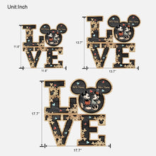 Load image into Gallery viewer, Personalized Couple Mouse Wood Sign Custom Name Unique Gift