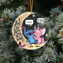 Load image into Gallery viewer, Personalized Transparent Ornament I Love You To The Moon Gift for Couple