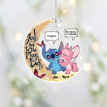 Load image into Gallery viewer, Personalized Transparent Ornament I Love You To The Moon Gift for Couple