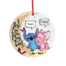 Load image into Gallery viewer, Personalized Transparent Ornament I Love You To The Moon Gift for Couple