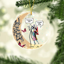 Load image into Gallery viewer, Personalized Transparent Ornament I Love You To The Moon Gift
