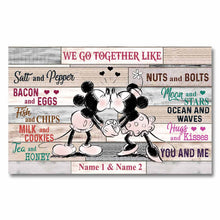 Load image into Gallery viewer, Personalized Couple Mouse Poster Custom Name Gift Idea