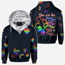 Load image into Gallery viewer, Personalized LGBT Support All Over T-shirt & Hoodie for Couples