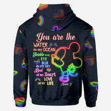 Load image into Gallery viewer, Personalized LGBT Support All Over T-shirt & Hoodie for Couples