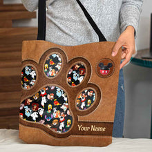 Load image into Gallery viewer, Personalized Paw Print Tote Bag Custom Name Gift for Kids