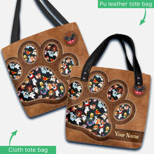 Load image into Gallery viewer, Personalized Paw Print Tote Bag Custom Name Gift for Kids