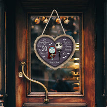 Load image into Gallery viewer, Personalized Heart Wood Sign Custom Names 20 Years Gift for Couples
