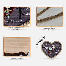 Load image into Gallery viewer, Personalized Heart Wood Sign Custom Names 20 Years Gift for Couples