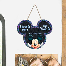 Load image into Gallery viewer, Personalized Mickey Mouse Wood Sign Custom Family Name Gift
