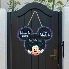 Load image into Gallery viewer, Personalized Mickey Mouse Wood Sign Custom Family Name Gift