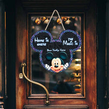 Load image into Gallery viewer, Personalized Mickey Mouse Wood Sign Custom Family Name Gift